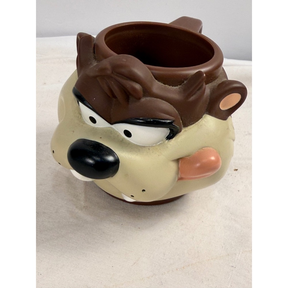 Vintage 1994 Looney Tunes Taz Mug Applause Tasmanian Devil 3D Plastic Cup